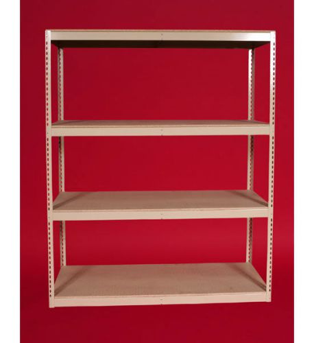 Basc Four Shelf Garage Storage Unit with Metal Frame and Wood Shelves