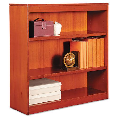 Alera square corner bookcase, finished back, wood veneer, - alebcs33636mc for sale