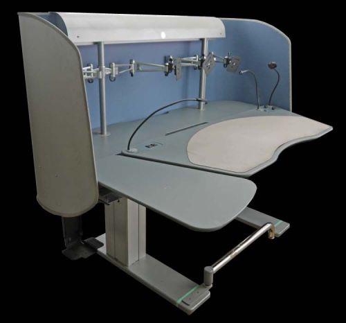 Anthro carl&#039;s table ct03 motorized ergonomic adjustable radiology workstation for sale