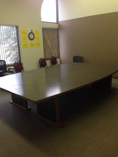 Two Piece 8 x 12 Large Office Conference Table