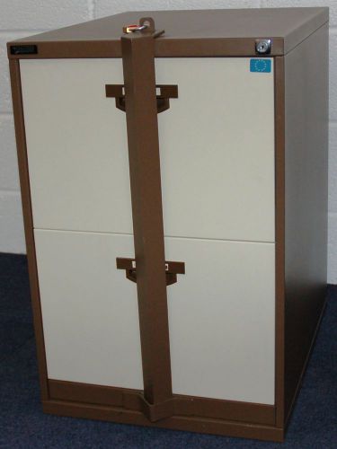 2dwr filing cabinet with security bar office storage metal furniture safe bisley for sale