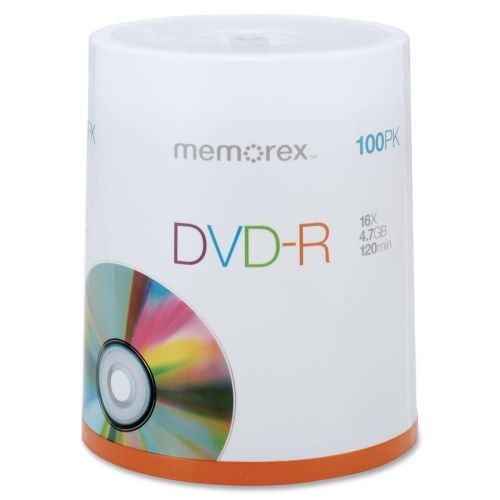 Memorex dvd recordable media -dvd-r -16x - 4.7gb - 100 pack - 120mm2 hr for sale