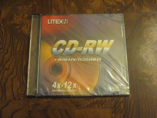 Liteon cd-rw 74 min/650mb compact rewritable disc for sale