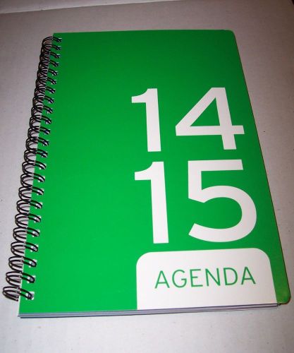 2014/2015 Student WEEKLY Agenda GREEN Academic year calendar 5x8&#034; planner school