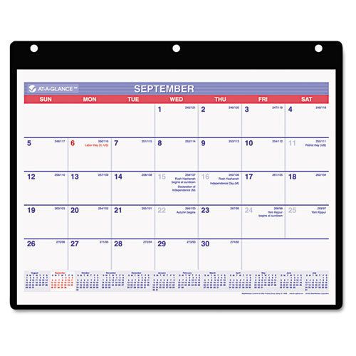 At-a-glance monthly desk/wall calendar, 11 x 8-1/4, 2011-2012 for sale