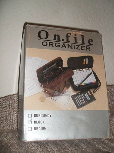 On File Black Planner/Organizer  - NIB