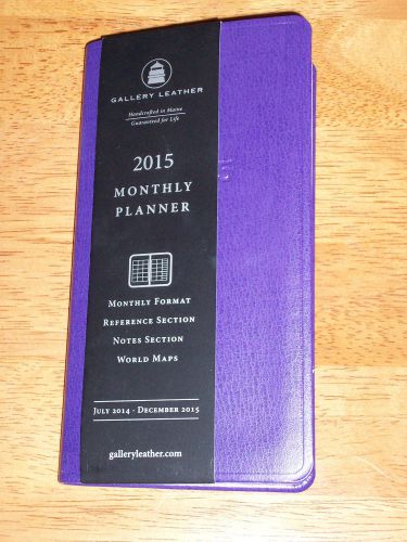 Purple Gallery Leather 2015 Monthly Planner