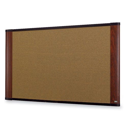 New 3m cork board, widescreen, mahogany-finish, 48 x 36 inches (c4836my) for sale
