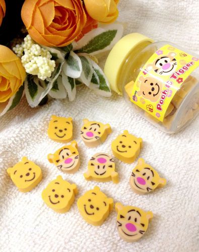 Disney Winnie the Pooh &amp; Tiger Adorable Kawaii Little Eraser set of 10