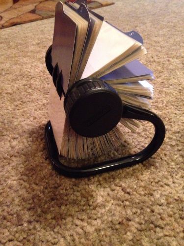 Rolodex Classic Rotary card File Black No Box, Great Organizer