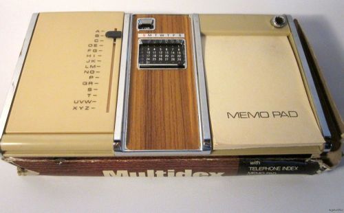 Multidex Telephone Index Perpetul Calendar Memo Pad Never Used