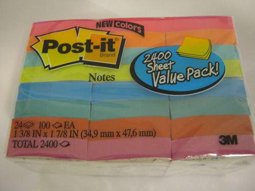 Post-it Notes (brand) 3M 1 1/2 x 2 Small 8 Colors 2400 Sheets