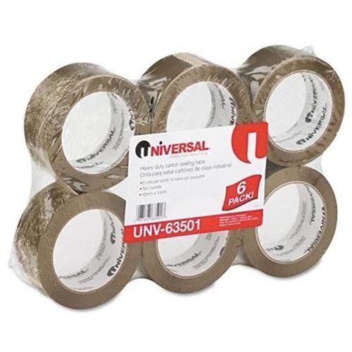 Universal office products 63501 box sealing tape, 2&#034; x 110 yards, 3&#034; core, tan, for sale