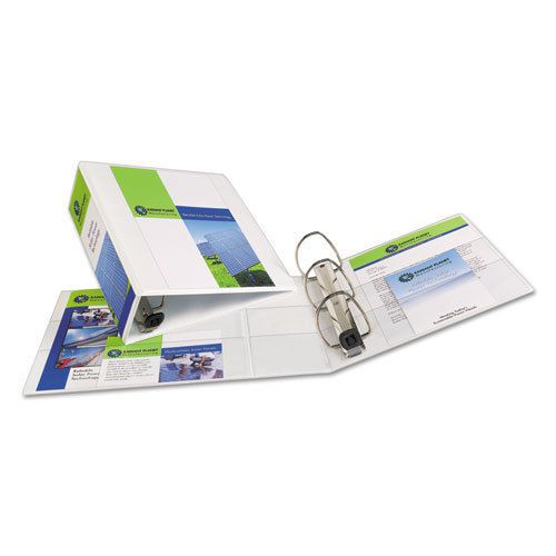 Heavy-Duty View Binder with One Touch EZD Rings, 4&#034; Capacity, White