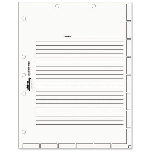 Medical Chart Index Divider Sheets, 8-1/2 x 11, White, 400/Box