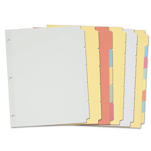 Write-On Plain Tab Dividers, 5-Tab, Letter, Buff, 36 Sets/Box