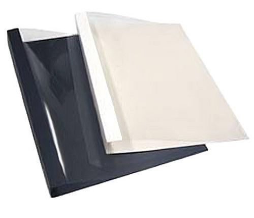Thermal binding covers - white embossed front &amp; back, 1/4&#034; spine for sale