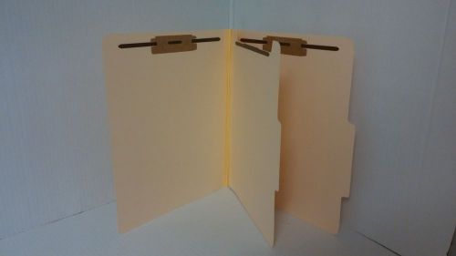 40- Manila Classification Pressboard Folders, Letter, 1 dividers, 2 fasteners.