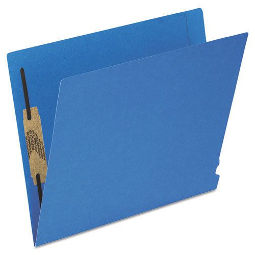 Reinforced end tab expansion folder, two fasteners, letter, blue, 50/box for sale