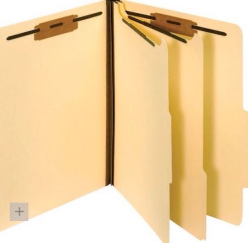 Staples® 384872 Manila Classification Folders, Letter, 2 Partitions, 10/Box
