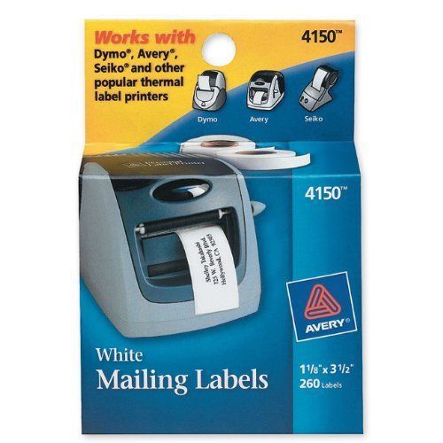 Avery Multipurpose Label - 3.50&#034; Width X 1.13&#034; Length - 260 / Box - (ave4150)