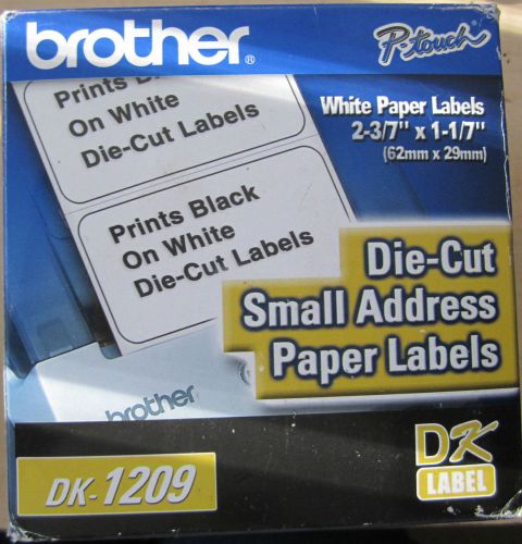 Brother DK 1209  Small White Paper Labels 800 labels/roll