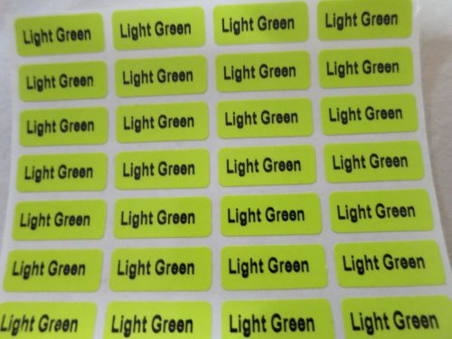 300 light green glossy customized waterproof name stickers labels 0.9 x 2.2 cm t for sale