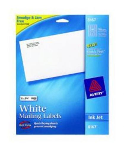 Avery Label Ink Jet White 25 Sheet Return Address 1/2&#039;&#039; x 1-3/4&#039;&#039; 2000 Count