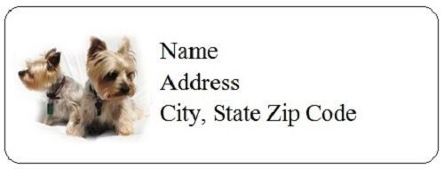 30 Personalized Cute Dog Return Address Labels Gift Favor Tags (dd79)