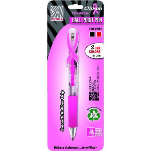 Pink Ribbon Clip-on Pen 32071 Pack of 6