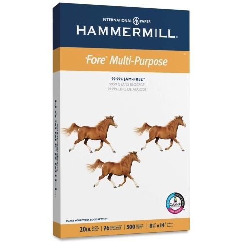 LOT OF 10 Hammermill Fore Multipurpose Paper- 8.5&#034;x14&#034; -White -500/Ream