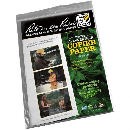 Rite in the Rain 8511-M All-Weather Copier Paper, 8.5&#034; x 11&#034; - 25 Sheets