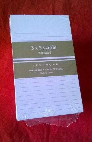 LEVENGER 300 NON PERSONALIZED 3X5 CARDS-RULED *UNUSED*