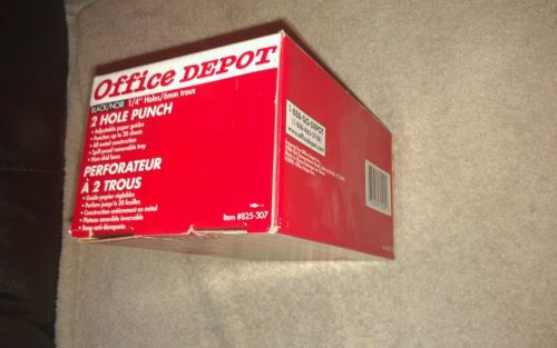 Office Depot  1/4&#034; - 2 Hole Paper Punch * New In Box