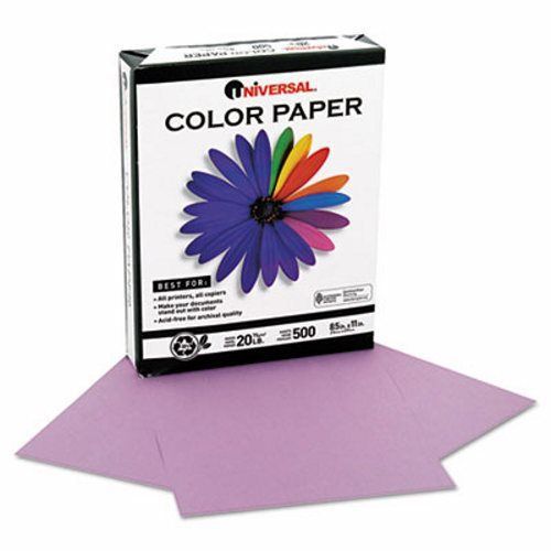 Universal Colored Paper, 20lb, 8-1/2 x 11, Orchid, 500 Sheets/Ream (UNV11212)