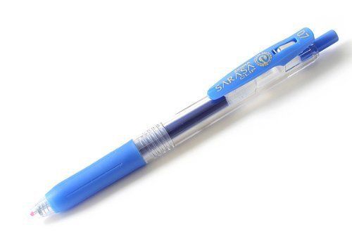 Zebra Sarasa Push Clip Gel Ink Pen 0.7 mm Pale Blue Ink