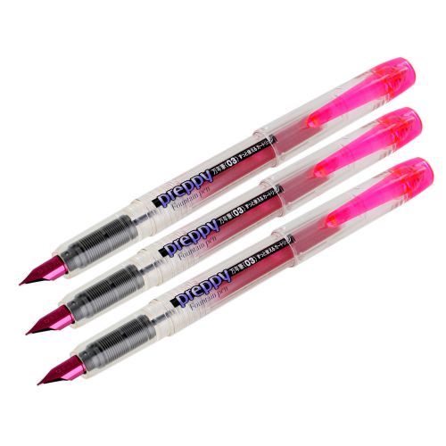 Platinum Preppy Fountain Pen, Fine Point - Pink (Pack of 3)