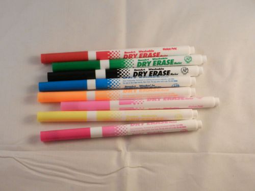8 - ASSORTED DRY ERASE MARKERS COLORS -  GREAT FOR SCHOOL / WORK
