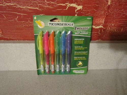 Package of 6 Ticonderoga Empahisis Highlighters - Brand New