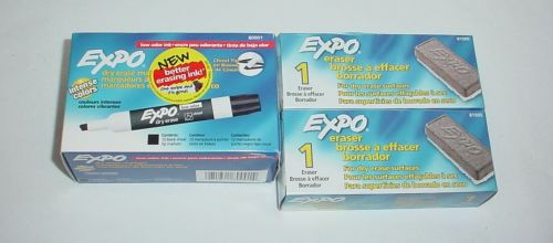 Expo Black Markers &amp; Erasers New