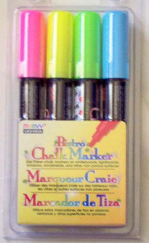 Bistro chalk marker set of 4  neon  nip for sale