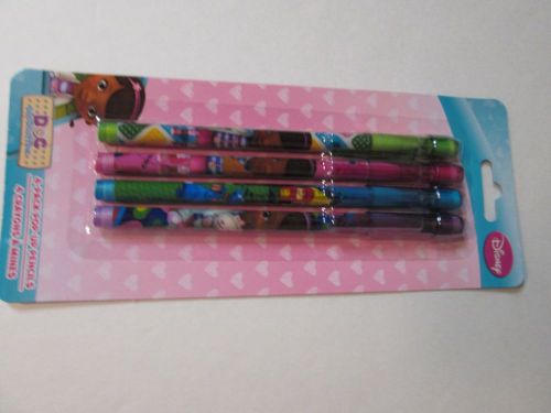 NEW IN PACKAGE, DISNEY DOC MCSTUFFINS 4 PACK POP UP PENCILS, ALL CHARACTERS