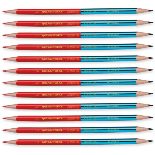 Prismacolor Verithin Color Pencil Assorted Dual Tip RED/BLUE Set of 12