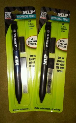 Zebra MLP2 0.9mm Square Lead #2 Mechanical Pencil LOT OF 2