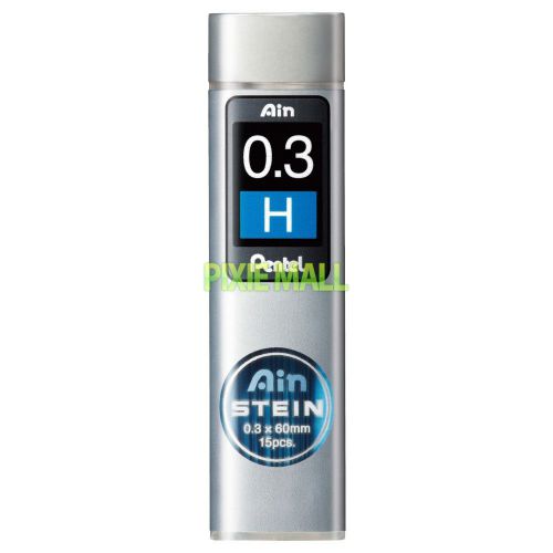 Pentel ain stein black refill leads for mechanical pencil 0.3 mm - h for sale