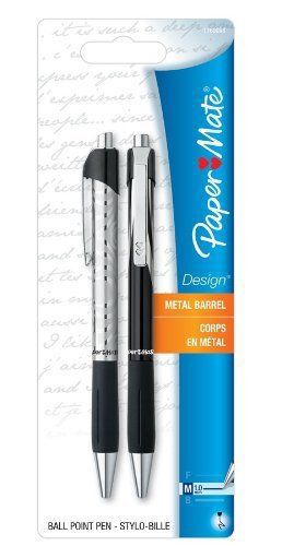 Paper mate design 2ct - graphic black 1.0mm 1760098 - medium pen point type - 1 for sale