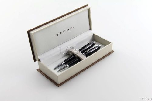 Cross dubai at0271-2 pen and pencil set in elite black and chrome for sale
