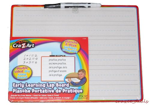 Cra-Z-art Double Sided Dry Erase Lap Board, 9 x 12 Inches W/Dry Erase Marker