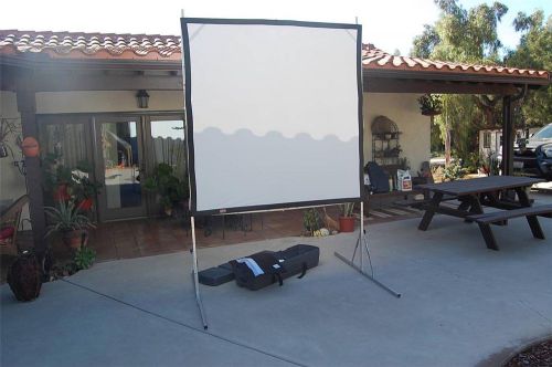 Draper cinefold portable projection screen 6&#039; x 6&#039; with case on wheels 72&#034; x 72&#034; for sale