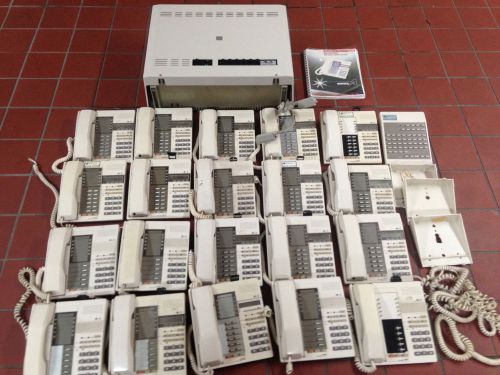 large lot of MACROTEL phone system - MT-1236 ME DSS and twenty 12TX with manual